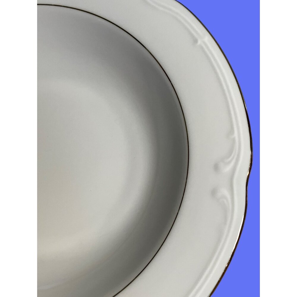 Set Of 4 Southington By Baum Fine China Soup Bowls Golden Rhapsody Pattern 8.5" - Picture 3 of 9